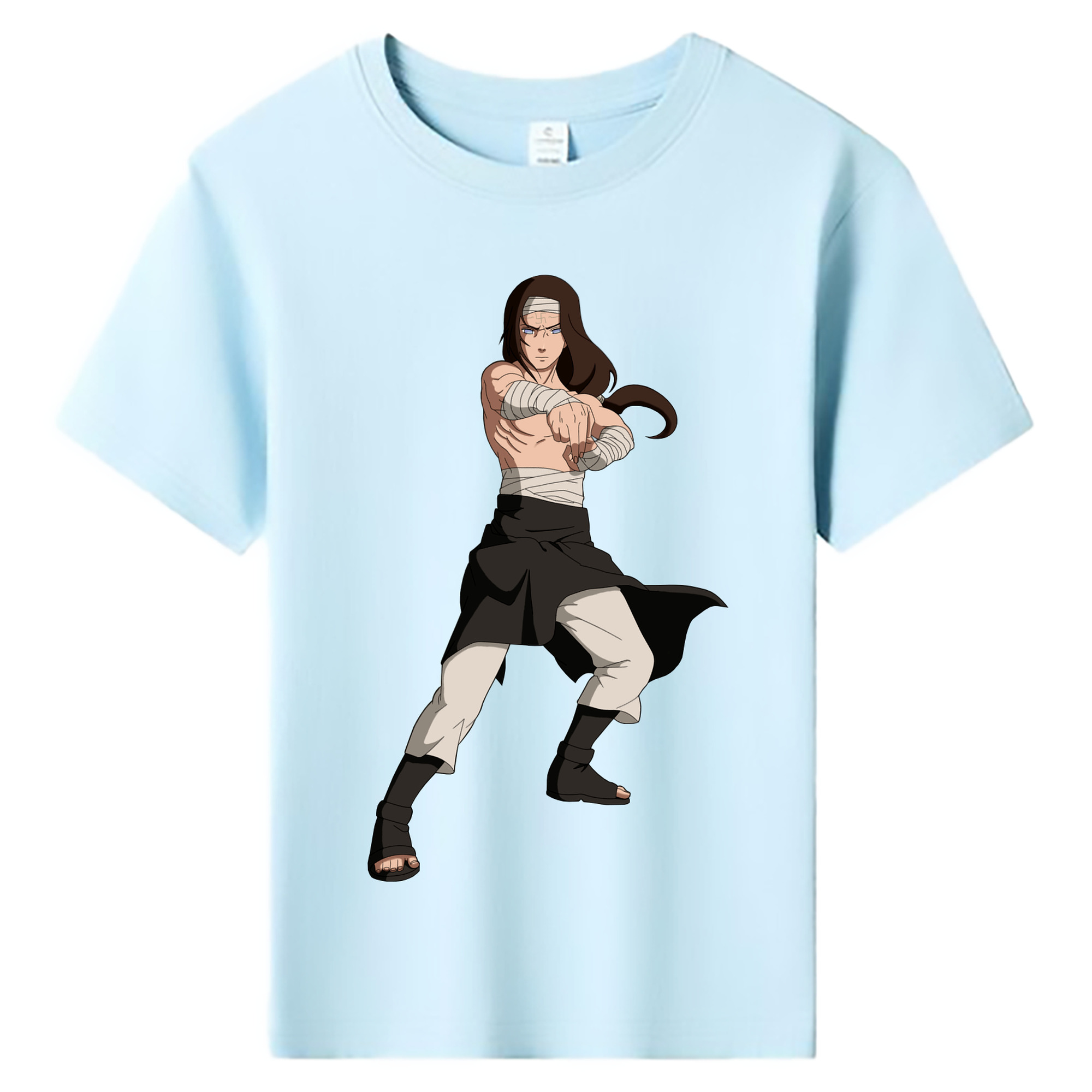 （画像用） NARUTO -ナルト- 日向ネジ Hyūga Neji 綿100％キッズTシャツ（フロントプリント）